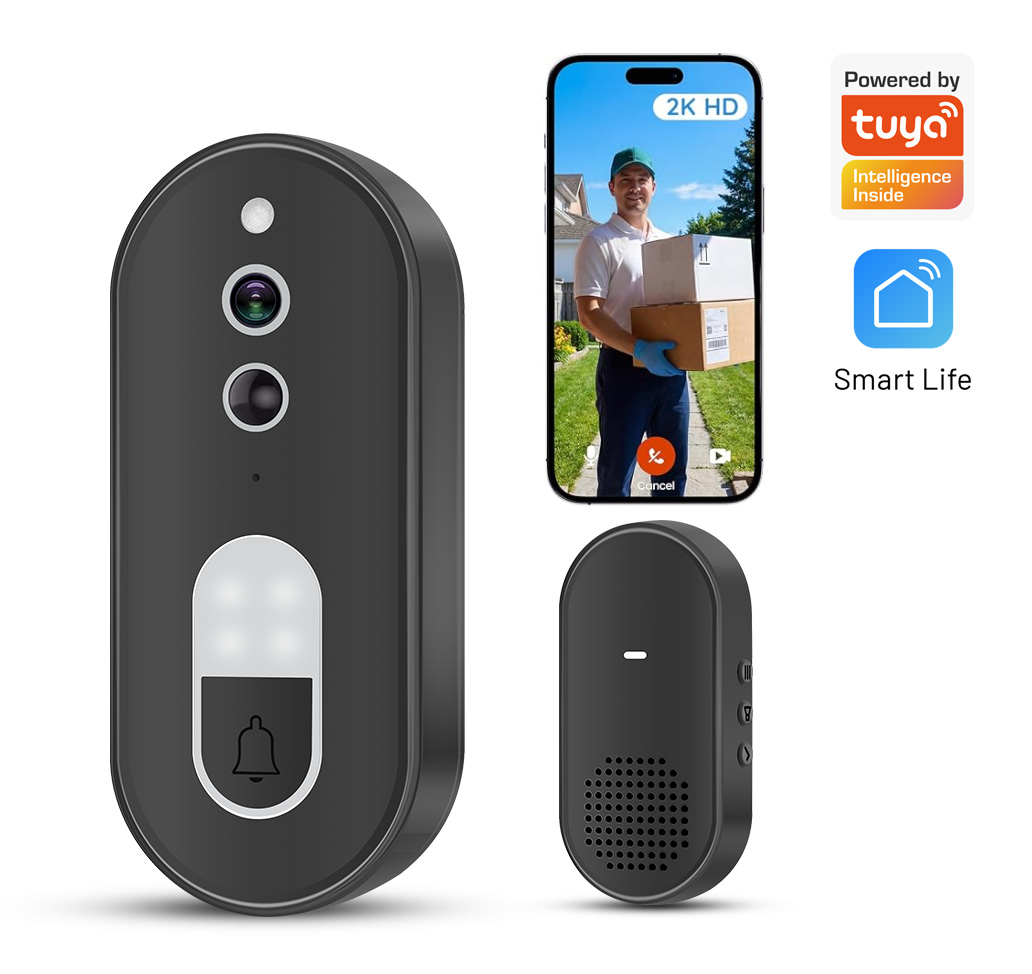Smart Doorbell Wired - Беспроводной видеодомофон Tuya 1080P HD с