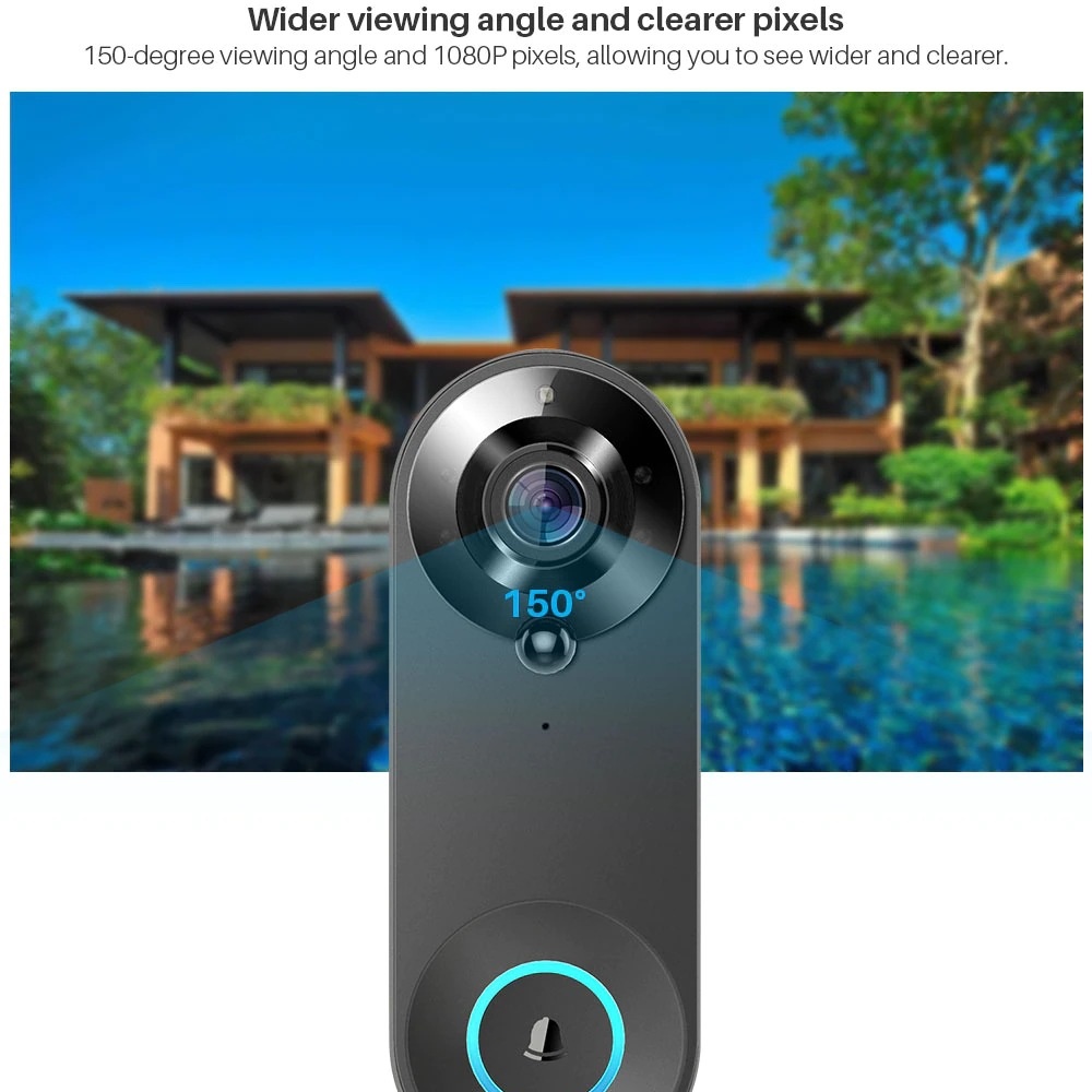 Tuya 1080P беспроводной Wi-Fi  – обзор и цена Smart Doorbell Wired